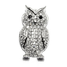 New Design Owl Shape CZ Zircon Pendant Jewelry Charms Accessry